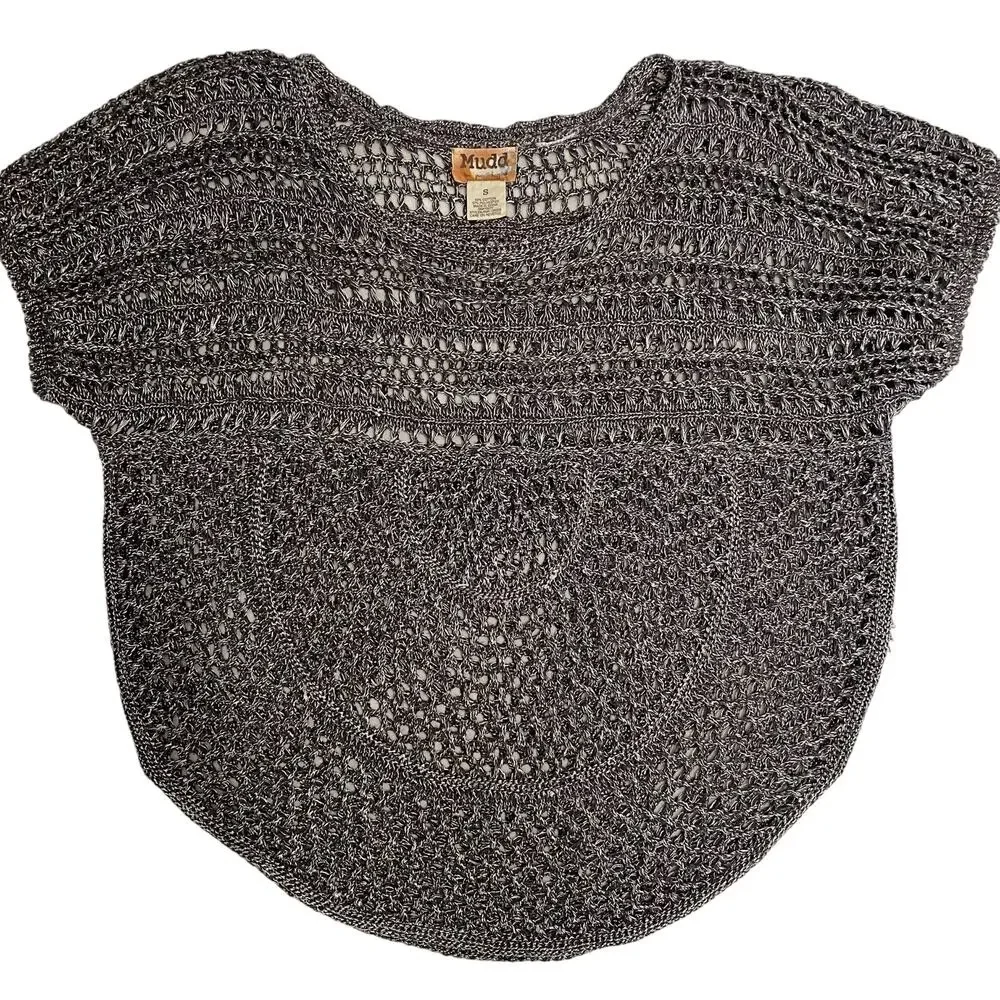 Mudd Women's Sweater Shrug Short Sleeve Size Small Gray - Picture 1 of 7